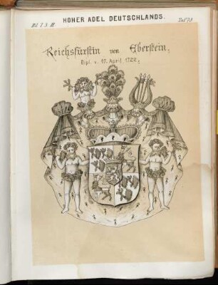 Taf. 73. Reichsfürstin von Eberstein, Dipl. v. 17. April 1722