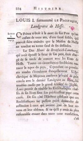 Louis I. surnommé Le Pacifique, Landgrave de Hesse.