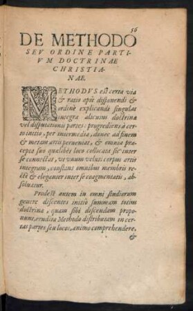 De Methodo Seu Ordine Partium Doctrinae Christianae.