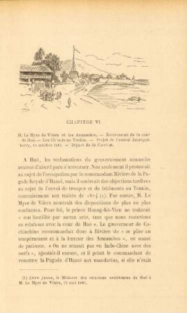 Chapitre VI. M. Le Myre de Viliers et les annamites. - ...