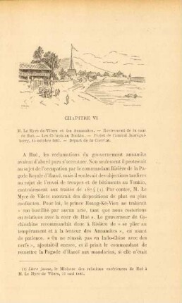 Chapitre VI. M. Le Myre de Viliers et les annamites. - ...
