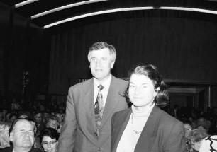 Freiburg im Breisgau: Bundesgesundheitsminister Horst Seehofer bei einer CDU-Veranstaltung [mit Sigrun Löwisch]