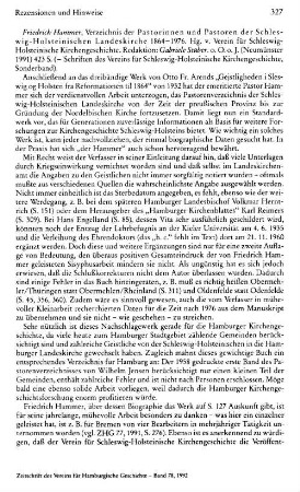 Hammer, Friedrich :: Verzeichnis der Pastorinnen und Pastoren der Schleswig-Holsteinischen Landeskirche 1864 - 1976, hrsg. vom Verein für Schleswig-Holsteinische Kirchengeschichte, Red.: Gabriele Stüber, (Schriften des Vereins für Schleswig-Holsteinische Kirchengeschichte, Sonderbd.) : Neumünster, 1991