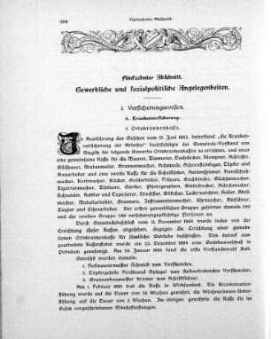 Fünfzehnter Abschnitt. Gewerbliche und sozialpolitische Angelegenheiten