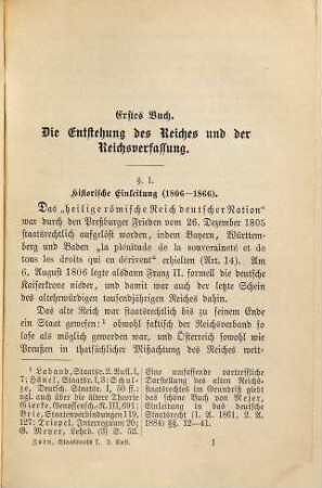 Das Staatsrecht des Deutschen Reiches, 1. Das Verfassungsrecht