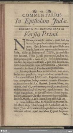 Commentarius In Epistolam Judae