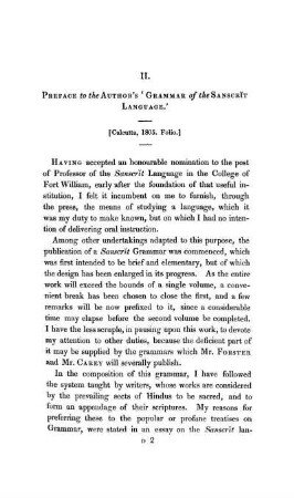 II. Preface to the Author's 'Grammar of the Sanscrĭt Language.'
