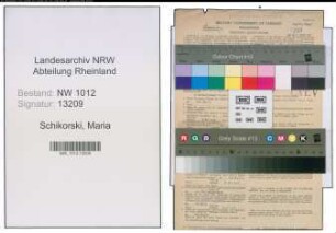 Entnazifizierung Maria Schikorski , geb. 21.08.1921 (Apothekenhelferin)