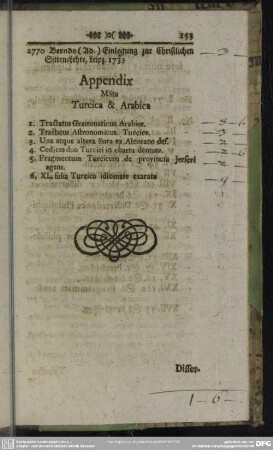 Appendix MSta Turcica & Arabica
