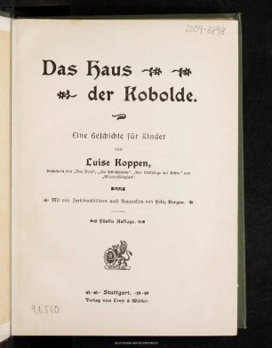 Das Haus der Kobolde : eine Geschichte für Kinder