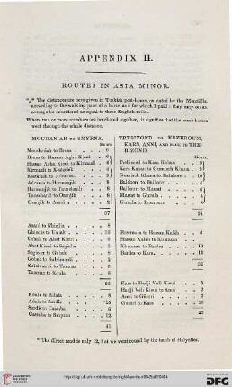 Appendix II: Routes in Asia Minor