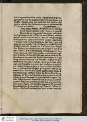 [Q]uarta veritas sit talis Sanguis sicut nec ceteri humores humani corporis non est formaliter animatus...