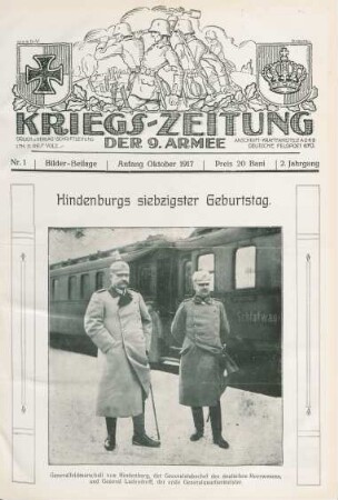 2.1917/18: Kriegs-Zeitung der 9. Armee