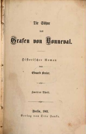 Die Söhne des Grafen von Bonneval : historischer Roman. 2