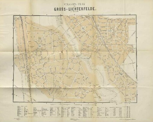 Karte: Strassen-Plan von Gross-Lichterfelde mit Höhenmarken