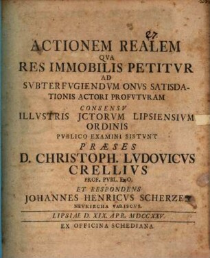Actionem Realem Qva Res Immobilis Petitvr Ad Svbterfvgiendvm Onvs Satisdationis Actori Profvtvram