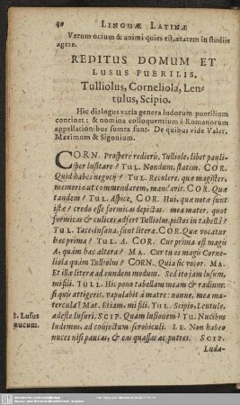 Reditus Domum Et Lusus Puerilis