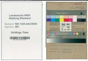 Entnazifizierung Peter Schillings , geb. 07.04.1901 (Bergmann)