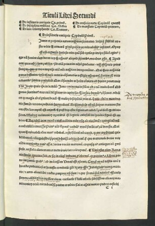 Tituli Libri Secundi