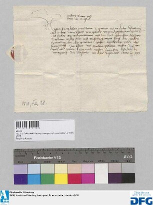 Wilhelm Graf und Herr zu Castell sagt der Nürnberger Kaufmannschaft zur Frankfurter Fastenmesse sicheres Geleit zu.