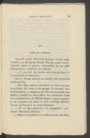 IV - Riña de taberna