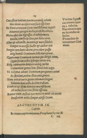 Argumentum IX. Capitis.