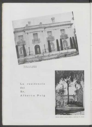 La residencia del Sr. Alberto Puig