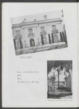 La residencia del Sr. Alberto Puig