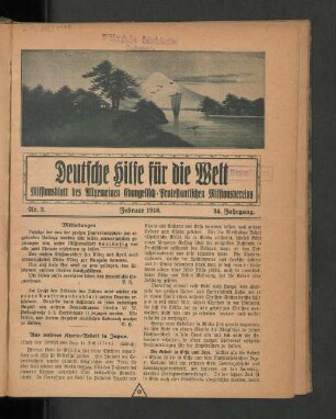 Nr. 2. Februar 1918. 34. Jahrgang