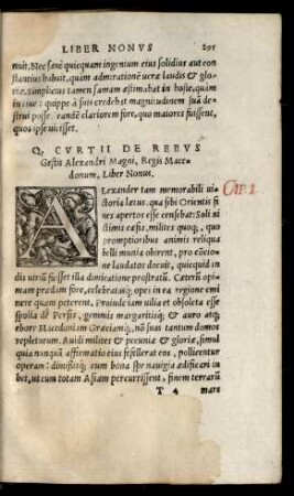 Q. Curtii De Rebus Gestis Alexandri Magni, Regis Macedonum, Liber Nonus.