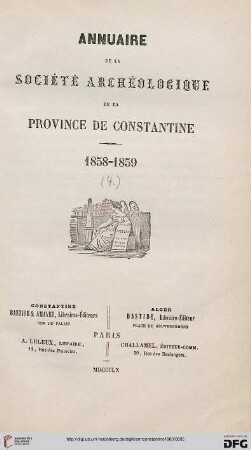 4: Annuaire de la Société Archéologique de la Province de Constantine