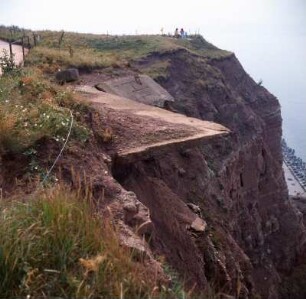Helgoland : Insel Helgoland. Südkante mit zum Teil starkem Abbruch der Klippen