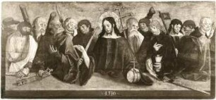Christus und die zwölf Apostel (Predella) : Christus und die zwölf Apostel (Predella). Tafelmalerei (1510; Hans von Köln). Chemnitz: Museum für Stadtgeschichte
