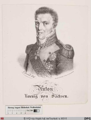 Bildnis des Anton (Clemens Theodor), König von Sachsen (reg. 1827-36)