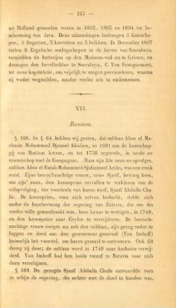 XVI. Bantam