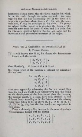 Note on a theorem in determinants.