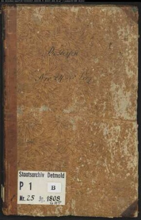 Zivilstandsregister der katholischen Gemeinde Bellersen, Kreis Höxter (GHT 1808). (Gemeinde: Katholische Gemeinde Bellersen, Kreis Höxter)