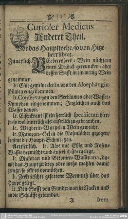 Curioser Medicus Anderer Theil