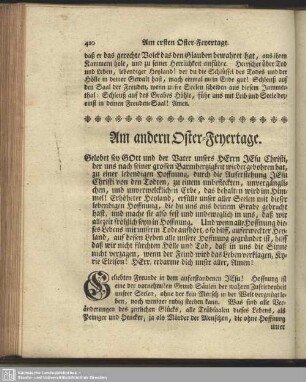Am andern Oster-Feyertage