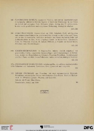 Mobiliar und Diverses (Nr. 168-172)