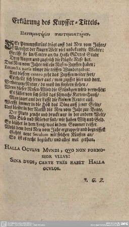 Erklärung des Kupfer-Tittels.