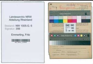Entnazifizierung Fritz Emmerling , geb. 26.03.1912 (Elektroingenieur)