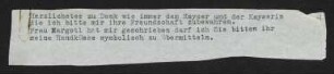 Brief von Gerhart Hauptmann an Rudolf Kayser