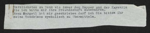 Brief von Gerhart Hauptmann an Rudolf Kayser