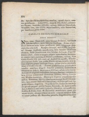 Carolus Henricus Korbinsky Borna Misnicus