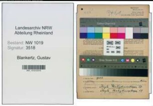 Entnazifizierung Gustav Blankertz , geb. 19.02.1898 (Vertreter)
