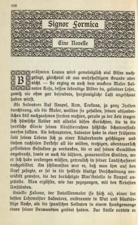 Signor Formica. Eine Novelle