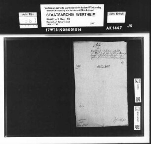 Begebung der diesseitigen Gefälle zu Maudach an den dasigen von maubissonischen Gutbesitzer Freiherr von Gemmingen in einen Temporalbestand