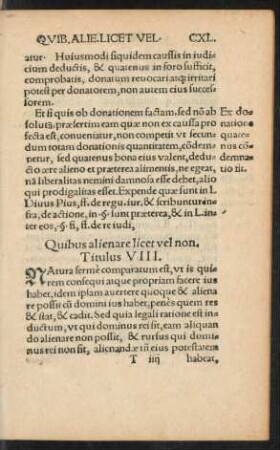 Quibus alienare licet vel non. Titulus VIII.