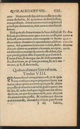 Quibus alienare licet vel non. Titulus VIII.